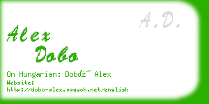 alex dobo business card