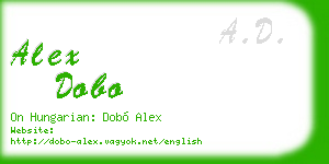 alex dobo business card